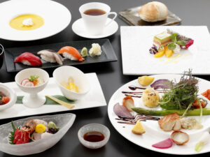 夕食イメージ　和洋折衷コース料理<br />
Dining venue 2F restaurant